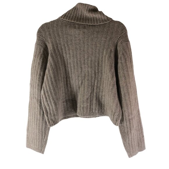 Universal Thread Womens Turtleneck Sweater Oversized Cropped Beige L - Picture 2 of 5